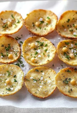 Baked chickpea chips served in a bowl, a healthy snack option.