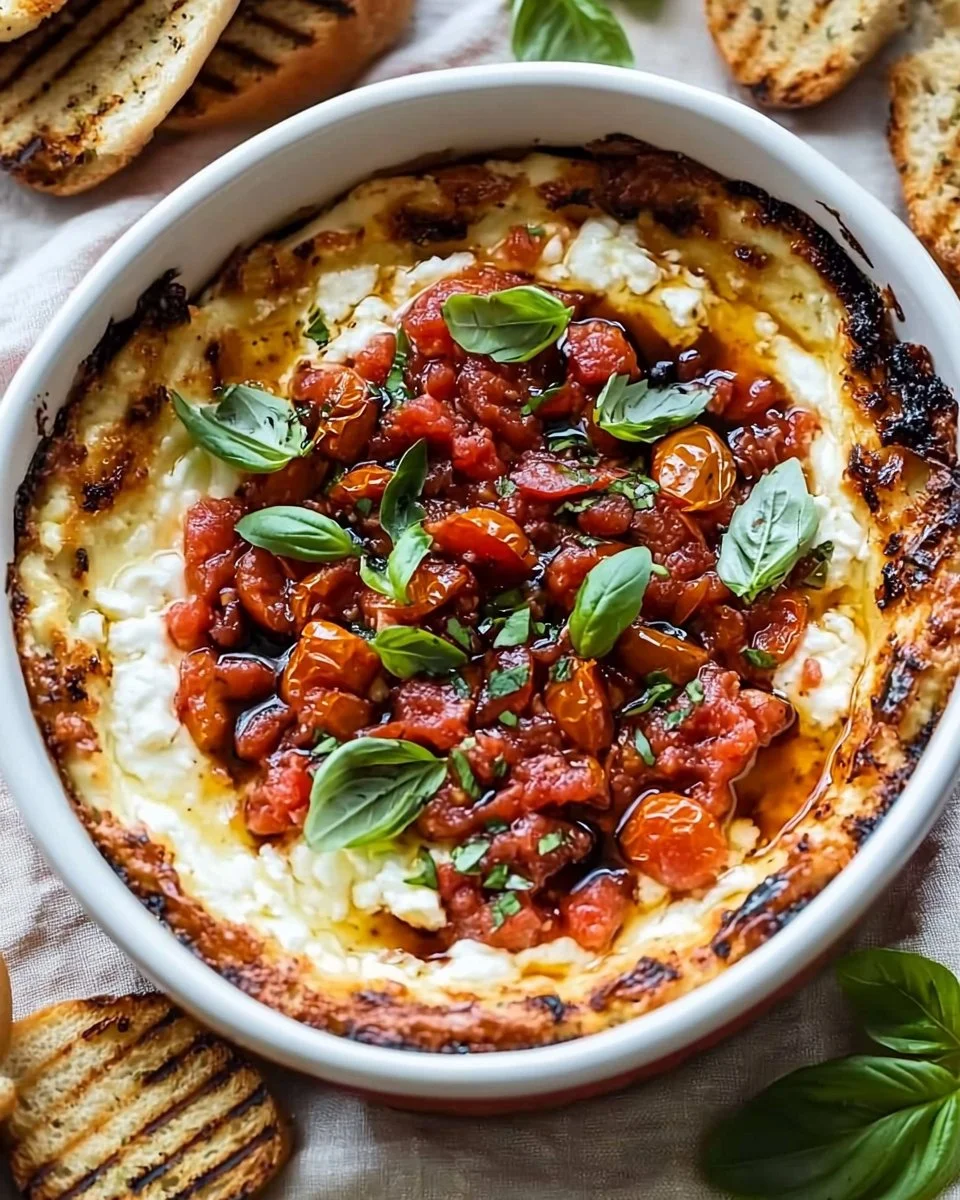 Baked Goat Cheese Bruschetta Dip
