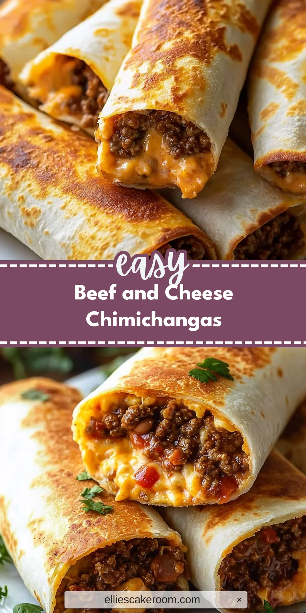 Beef and Cheese Chimichangas