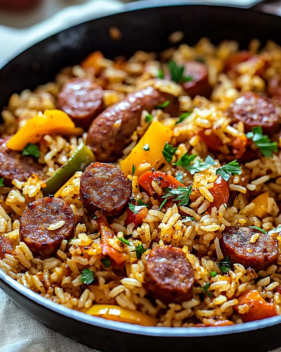 Cajun Sausage and Rice Skillet