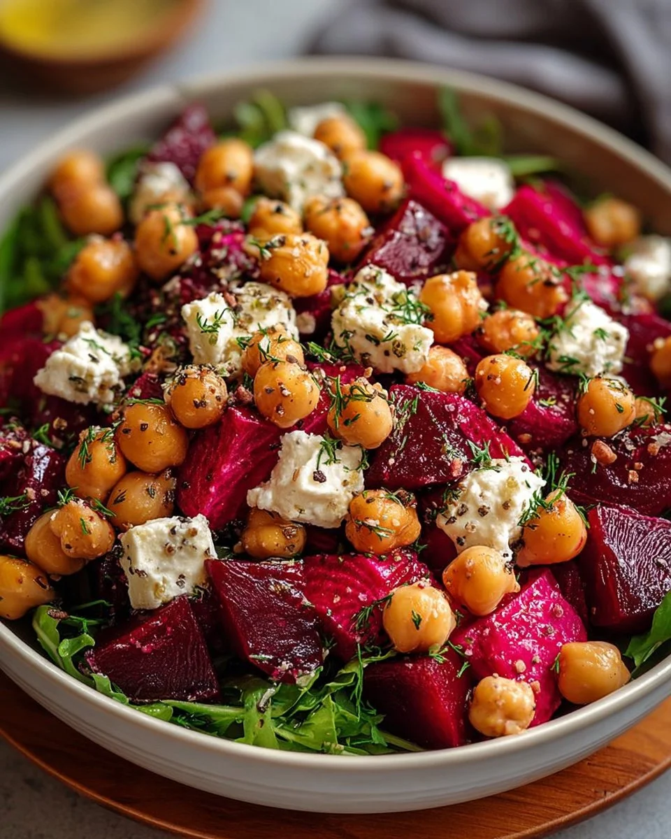 Chickpea Beet Feta Salad