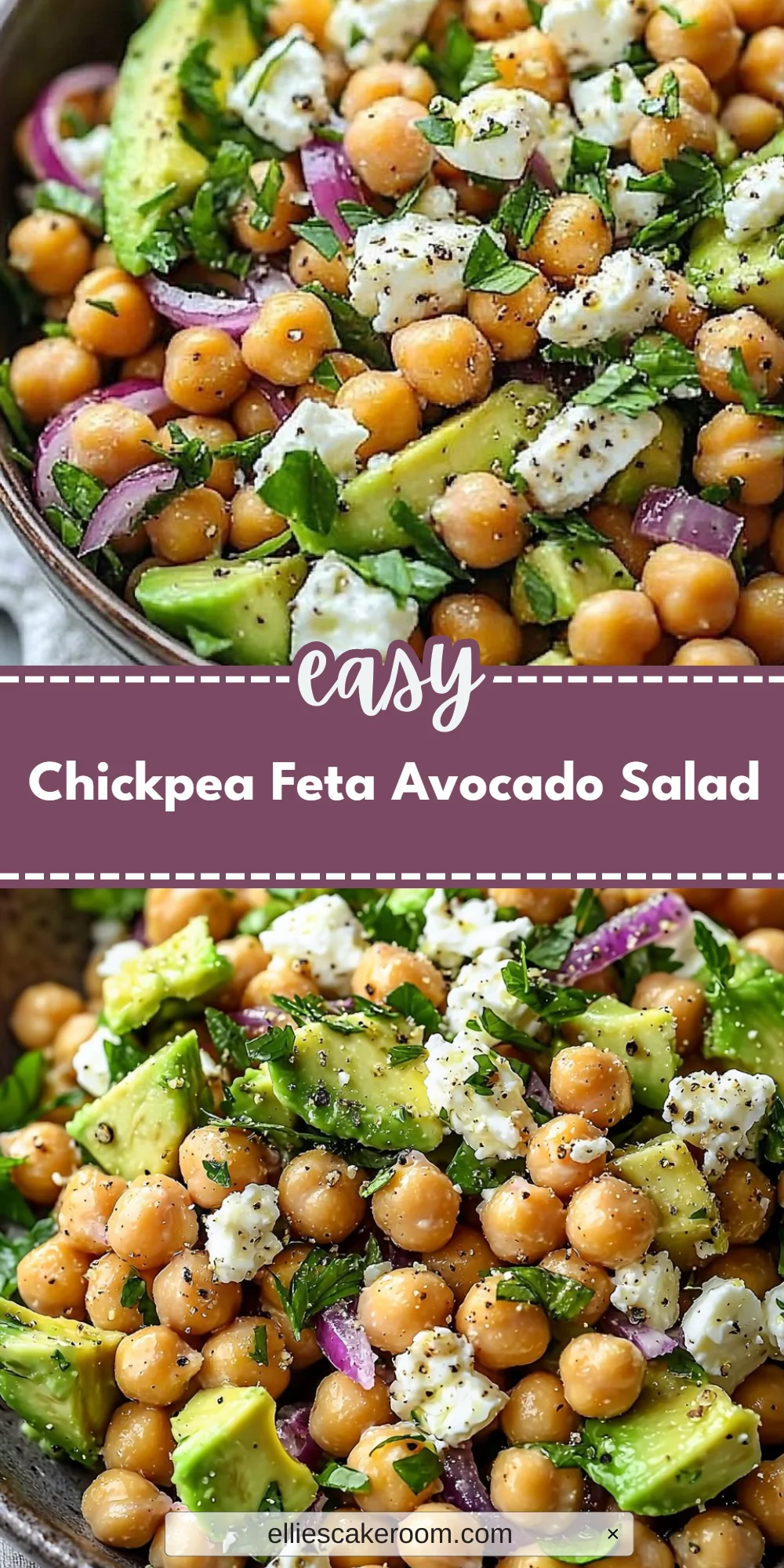 Chickpea Feta Avocado Salad