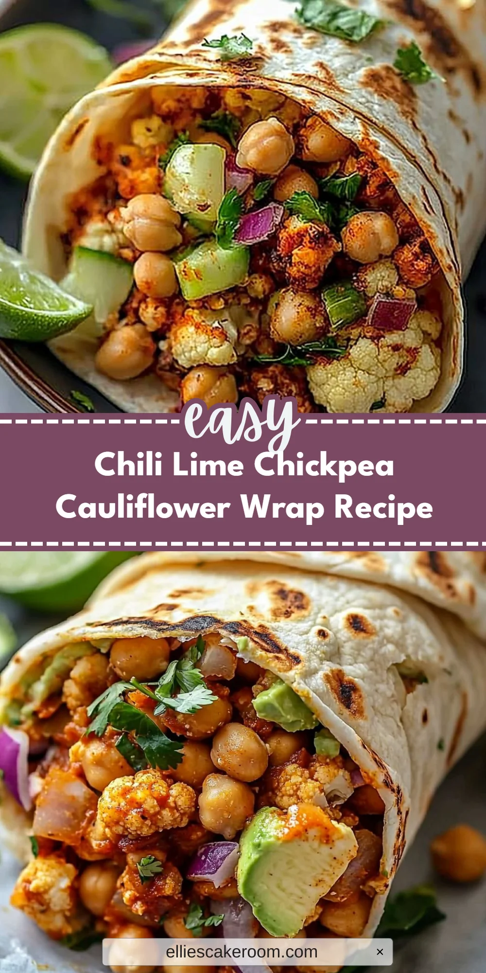 Chili Lime Chickpea Cauliflower Wrap Recipe