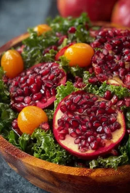 Colorful Citrus Pomegranate Kale Salad with fresh ingredients and vibrant dressing
