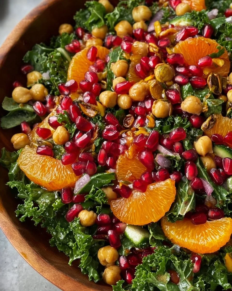 Citrus Pomegranate Kale Salad