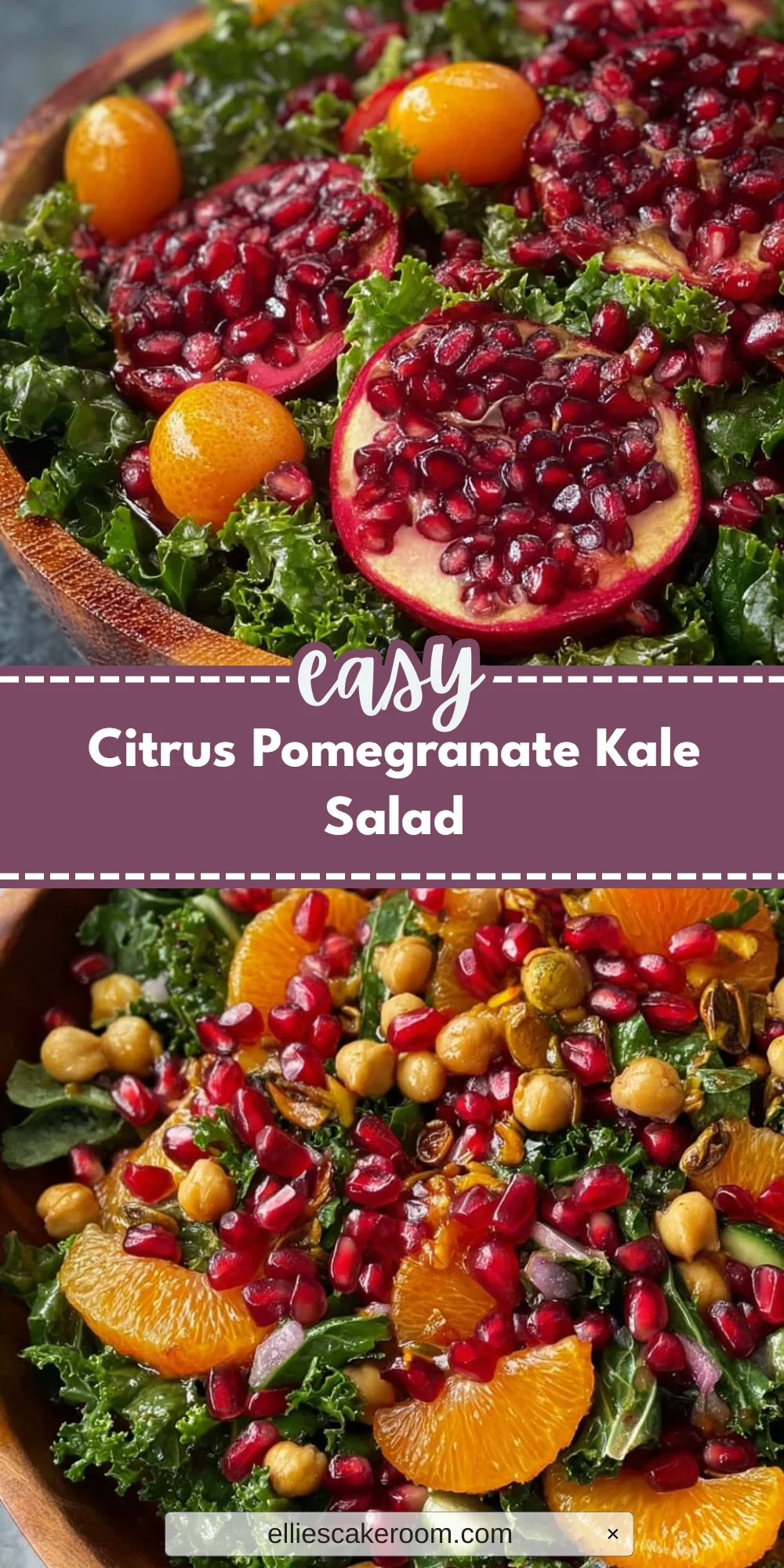 Citrus Pomegranate Kale Salad