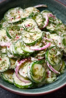 Creamy Cucumber Salad with fresh cucumbers and a creamy dressing