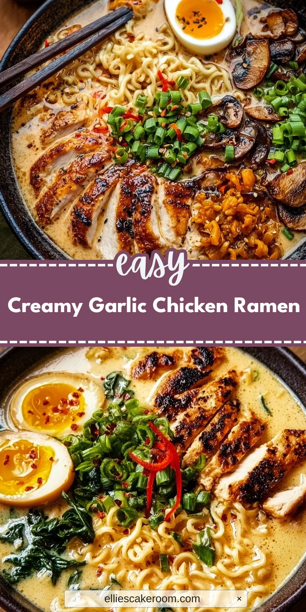 Creamy Garlic Chicken Ramen