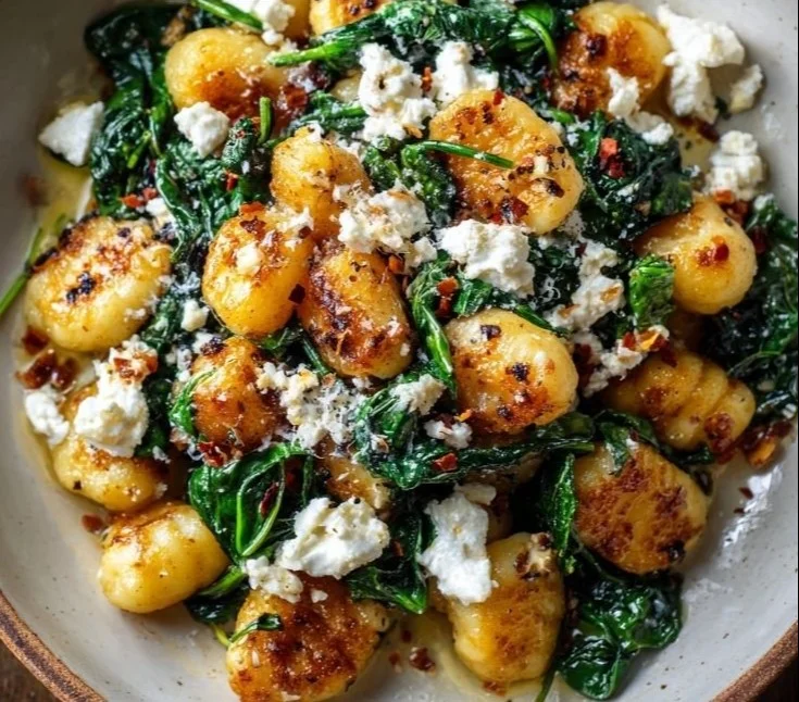 Creamy Gnocchi with Spinach and Feta
