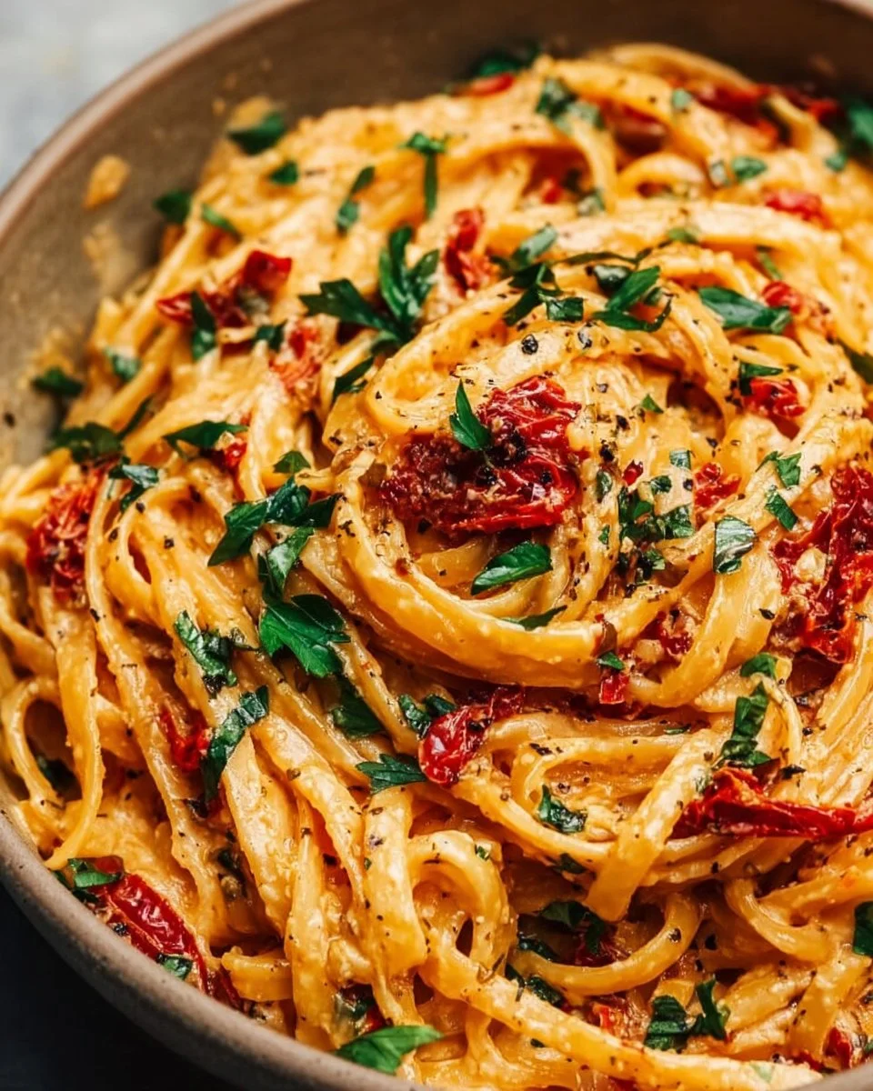 Creamy Vegan Sun-Dried Tomato Pasta
