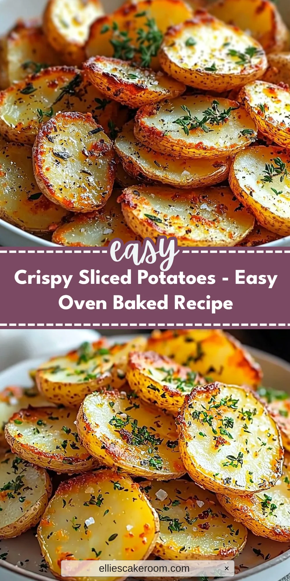 Crispy Sliced Potatoes - Easy Oven Baked Recipe