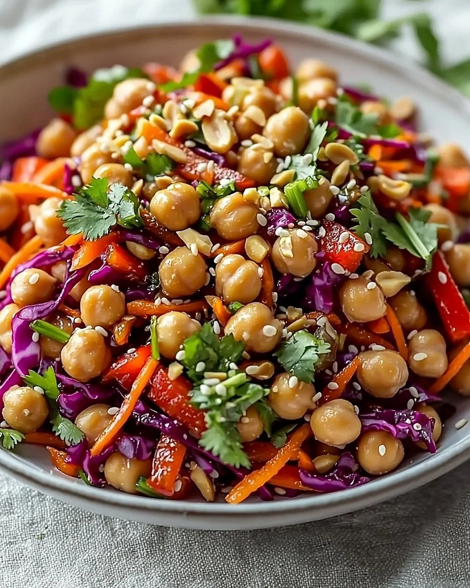 Crunchy Thai Chickpea Salad Recipe That You'll Love!