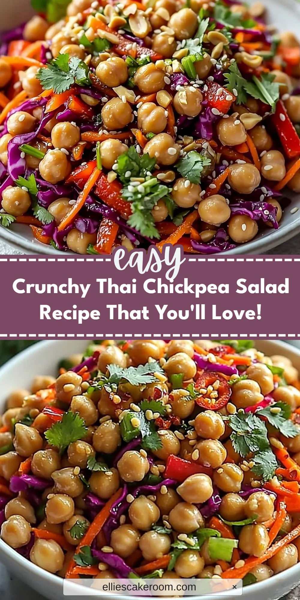 Crunchy Thai Chickpea Salad Recipe That You'll Love!