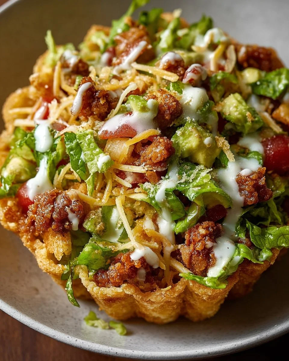 Plate of easy taco cups filled with seasoned meat, cheese, and toppings