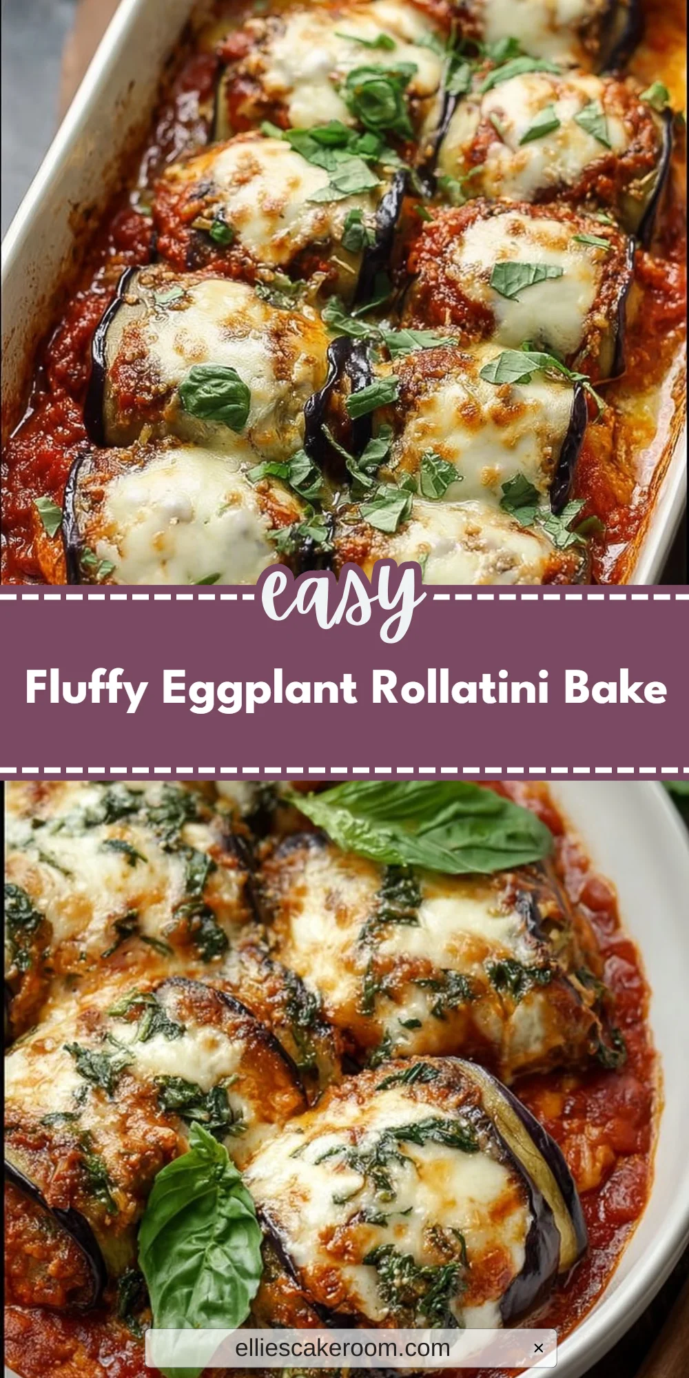 Fluffy Eggplant Rollatini Bake