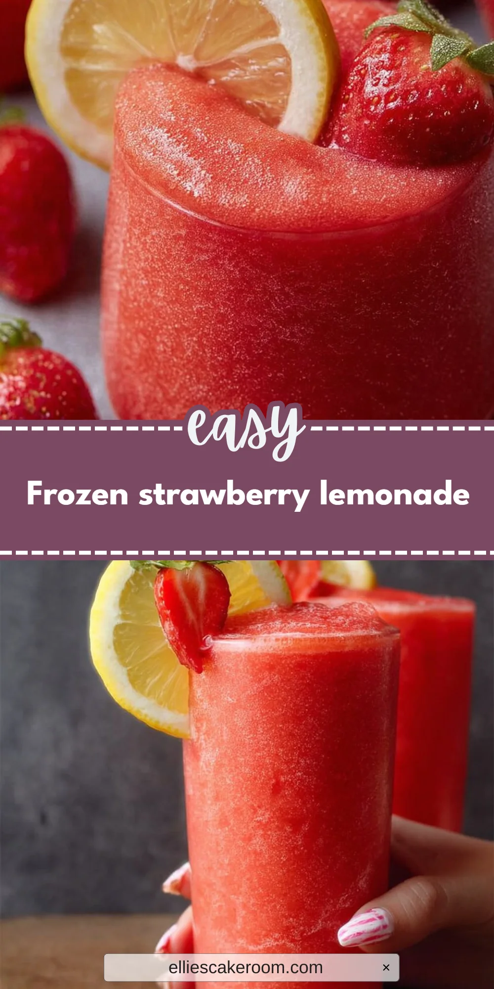 Frozen strawberry lemonade