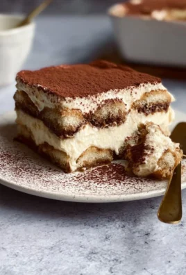 Delicious homemade tiramisu dessert with coffee and cream layers