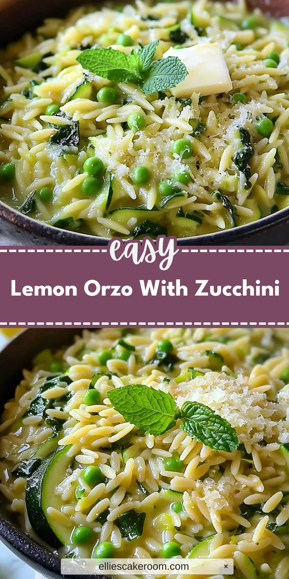 Lemon Orzo With Zucchini