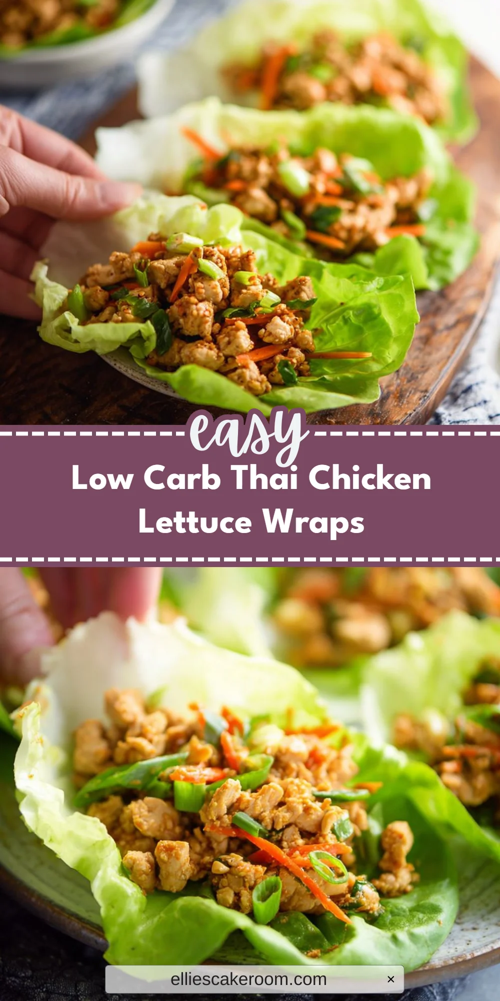Low Carb Thai Chicken Lettuce Wraps