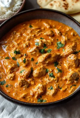 Delicious homemade butter chicken served with naan and rice