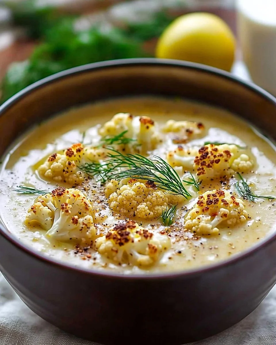 Rich Mediterranean Cauliflower Soup