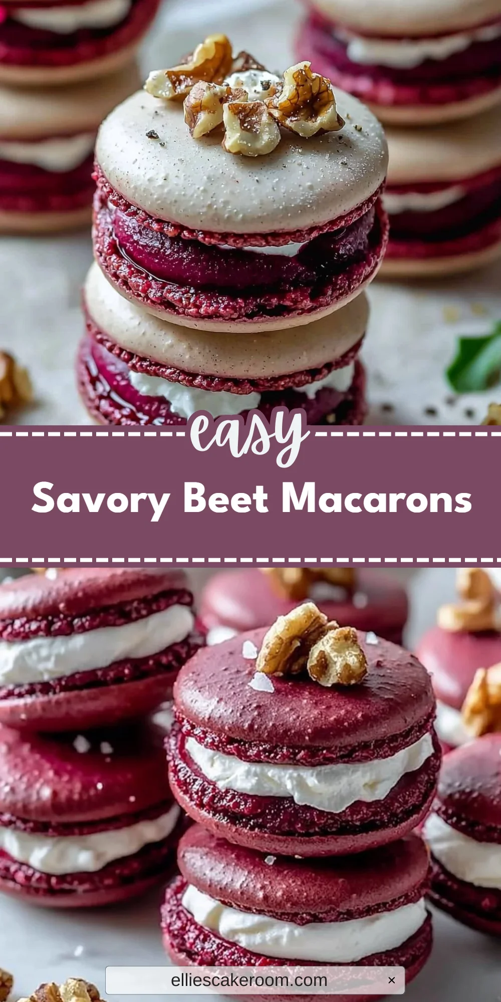 Savory Beet Macarons