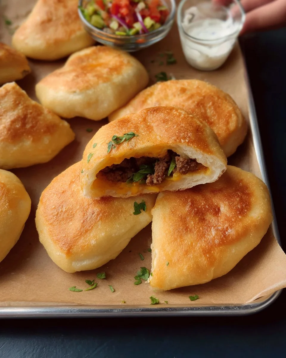 Delicious soft fried buns served with a crispy exterior and fluffy interior.