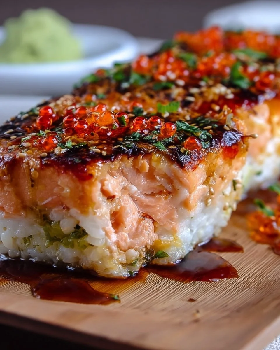 Spicy Salmon Sushi Bake Recipe