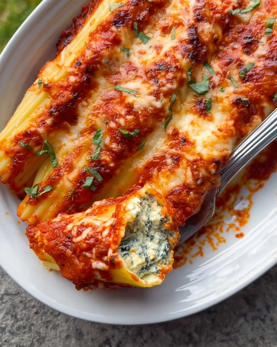 Spinach and Cheese Manicotti
