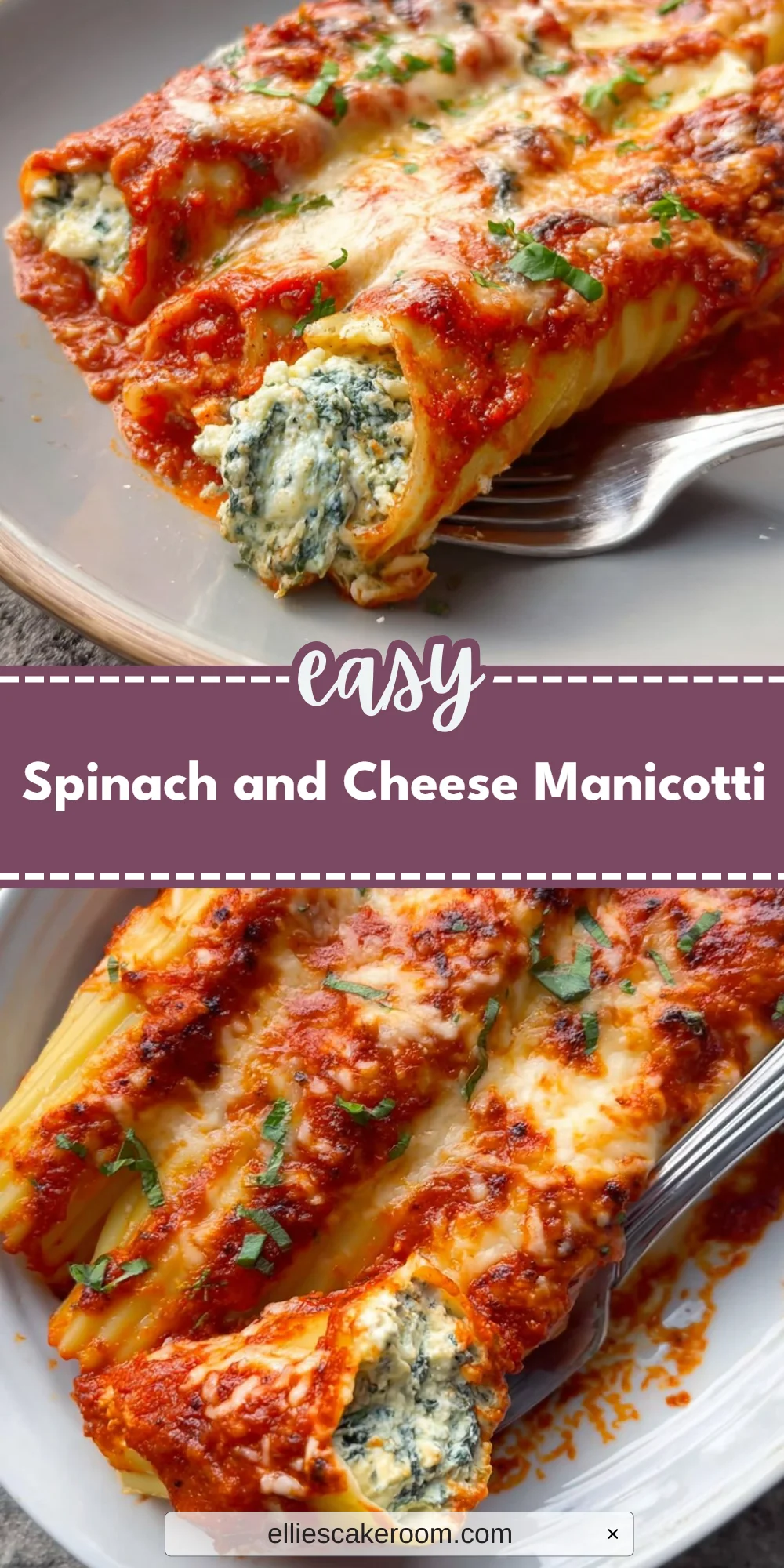 Spinach and Cheese Manicotti
