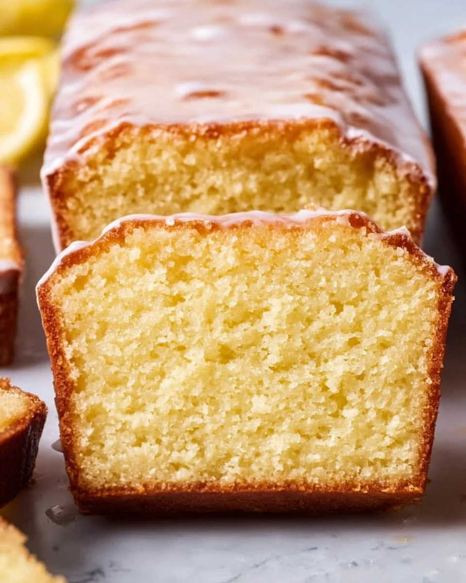 Starbucks copycat lemon loaf ready to be served on a plate