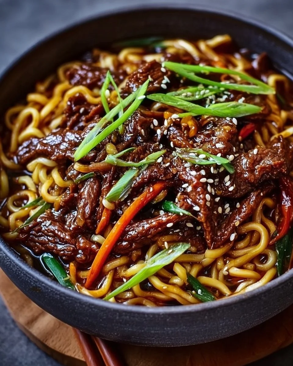 Sticky Beef Noodles