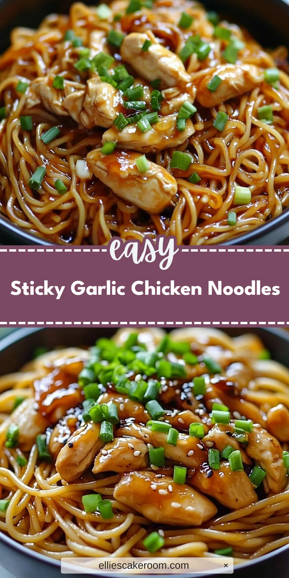 Sticky Garlic Chicken Noodles
