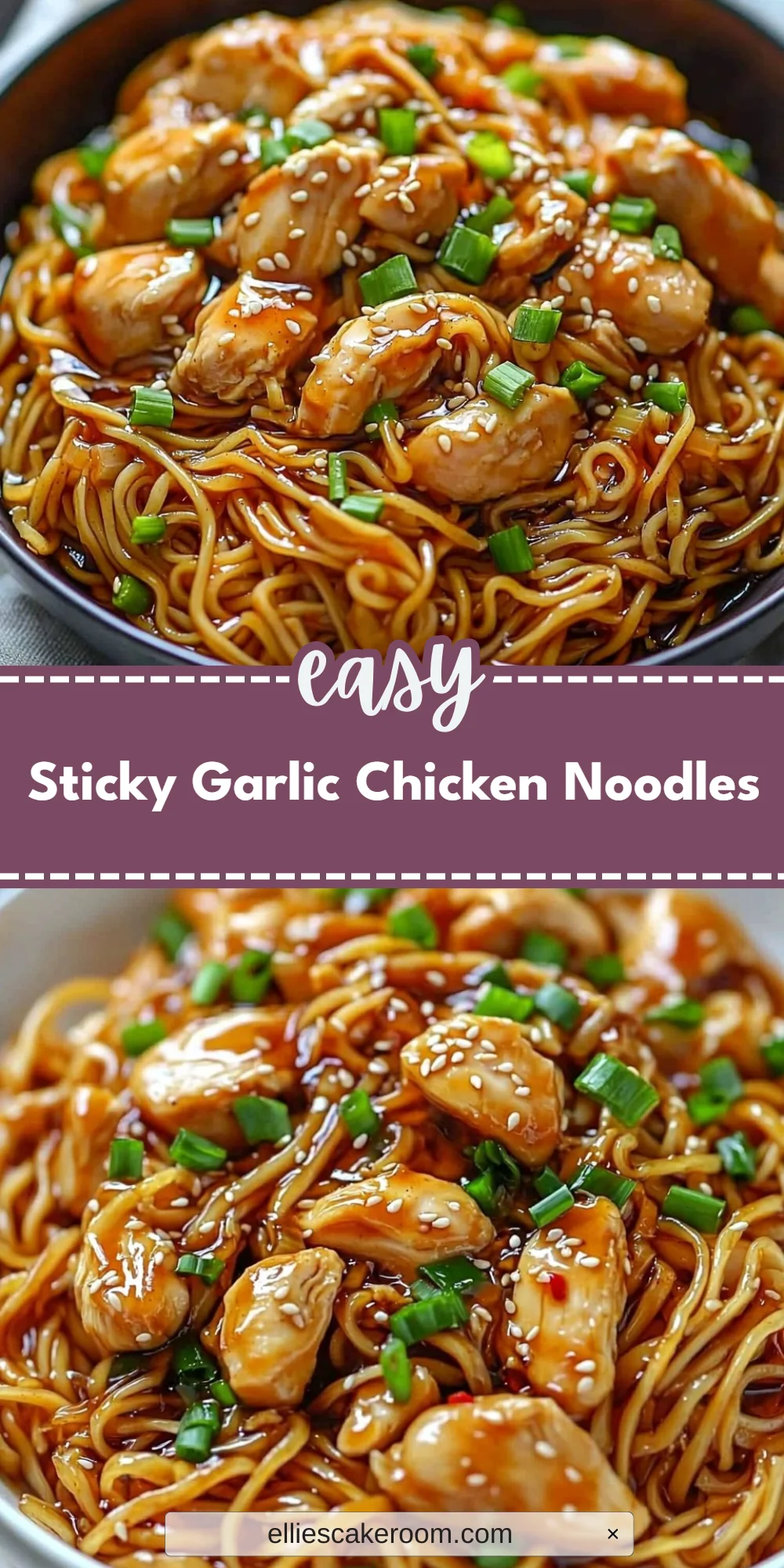 Sticky Garlic Chicken Noodles