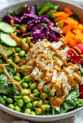 Delicious Asian Chicken Crunch Salad with vibrant vegetables and dressing