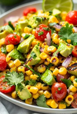 Delicious Avocado Corn Salad with fresh ingredients and vibrant colors.