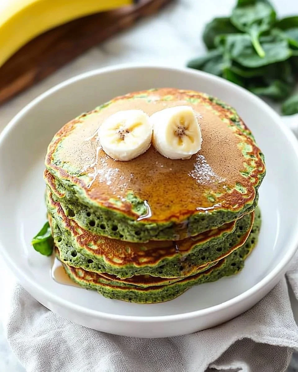 Blender Banana Spinach Pancakes