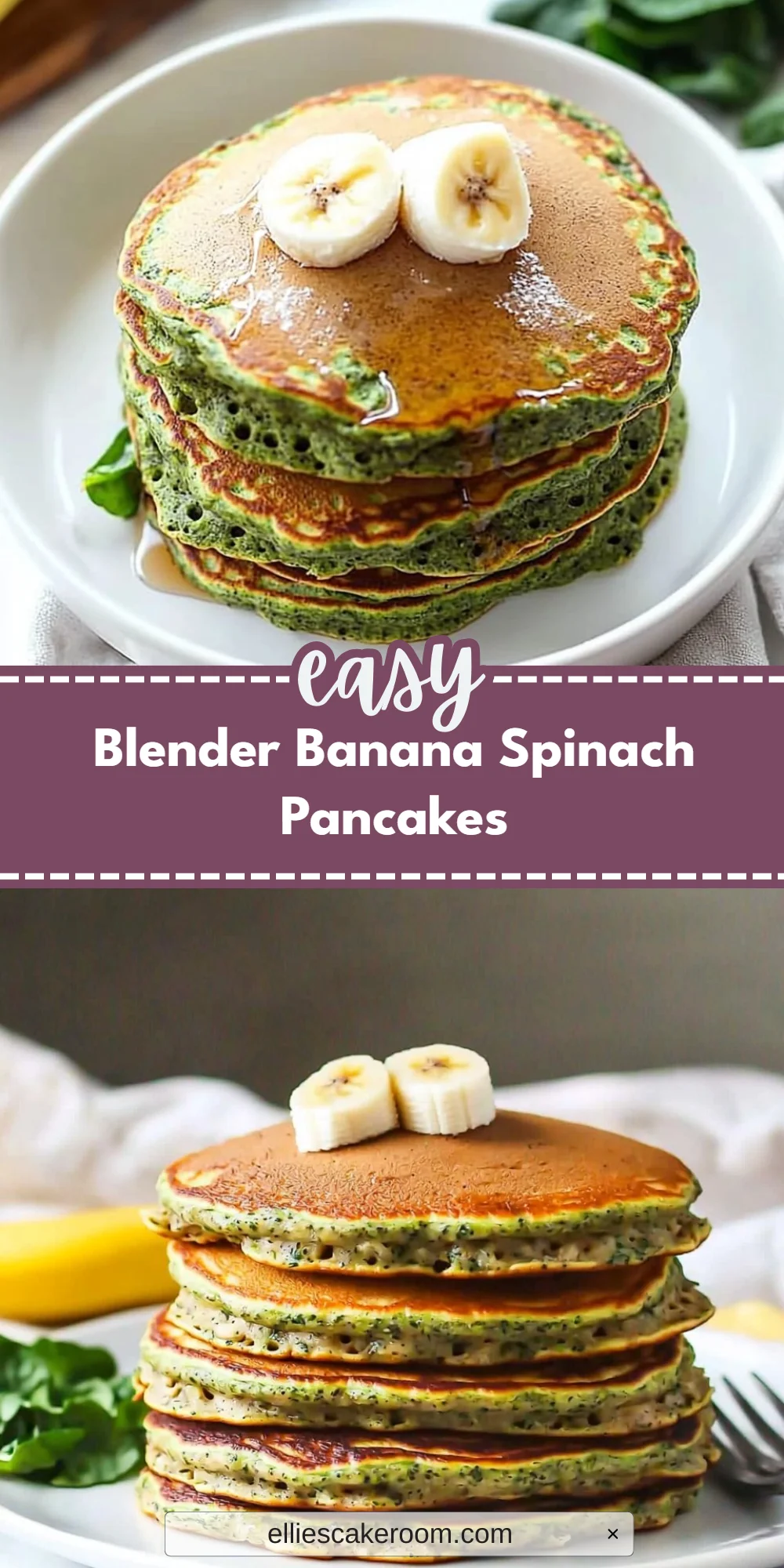 Blender Banana Spinach Pancakes