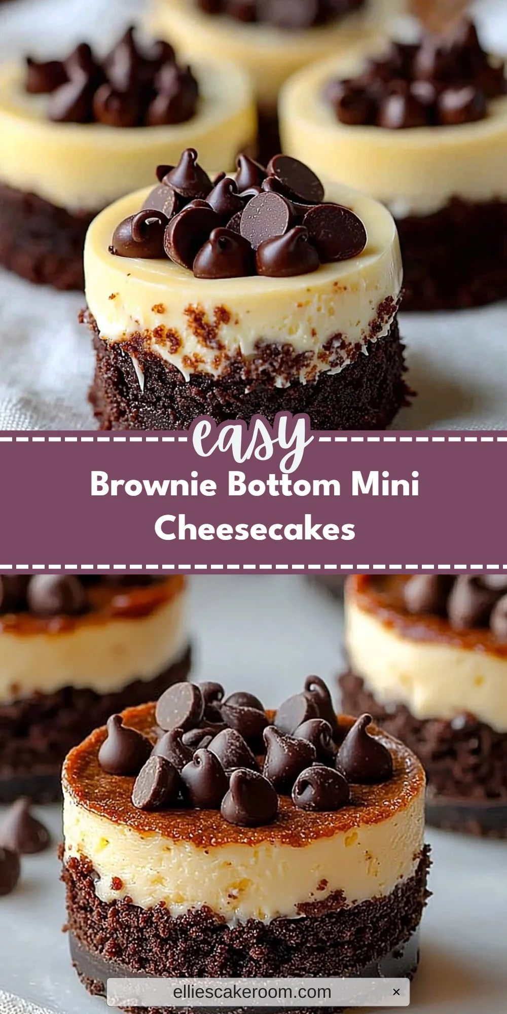 Brownie Bottom Mini Cheesecakes