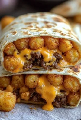 Cheesy potato burritos garnished with fresh herbs on a plate.