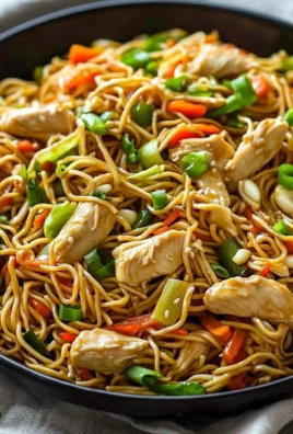 Delicious Chicken Chow Mein featuring stir-fried noodles and fresh vegetables