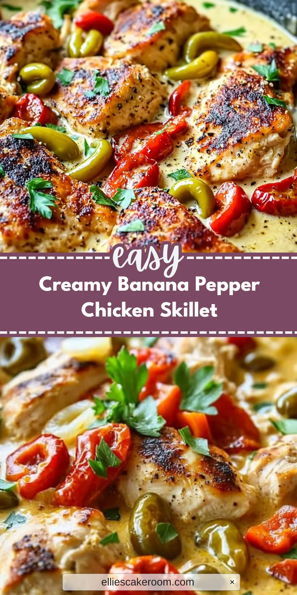 Creamy Banana Pepper Chicken Skillet