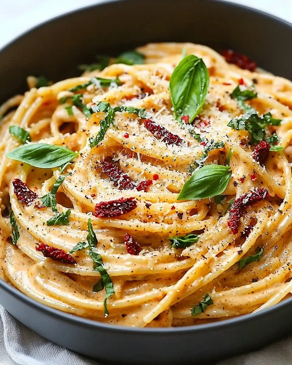 Creamy Vegan Sun-Dried Tomato Pasta