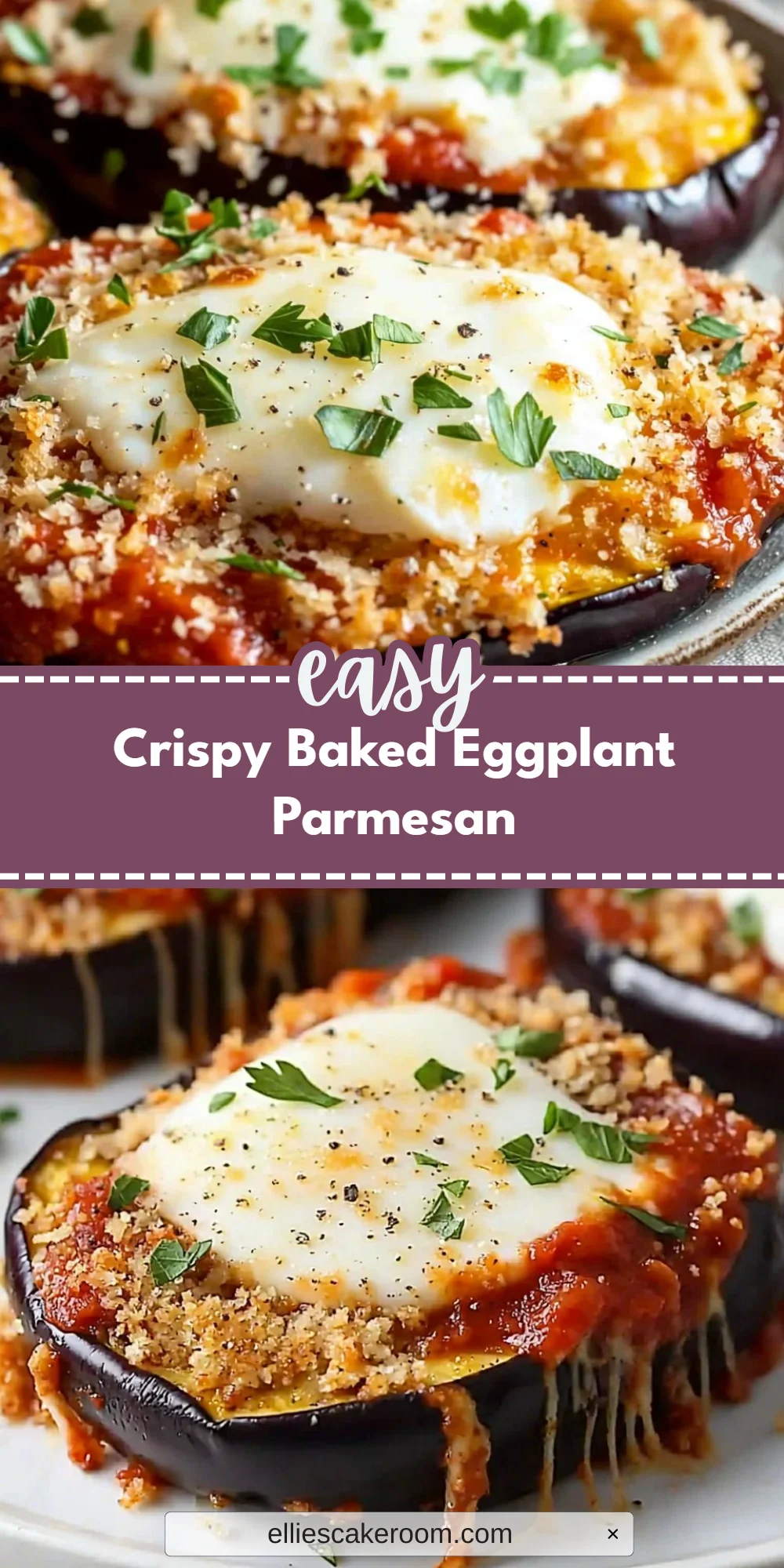 Crispy Baked Eggplant Parmesan