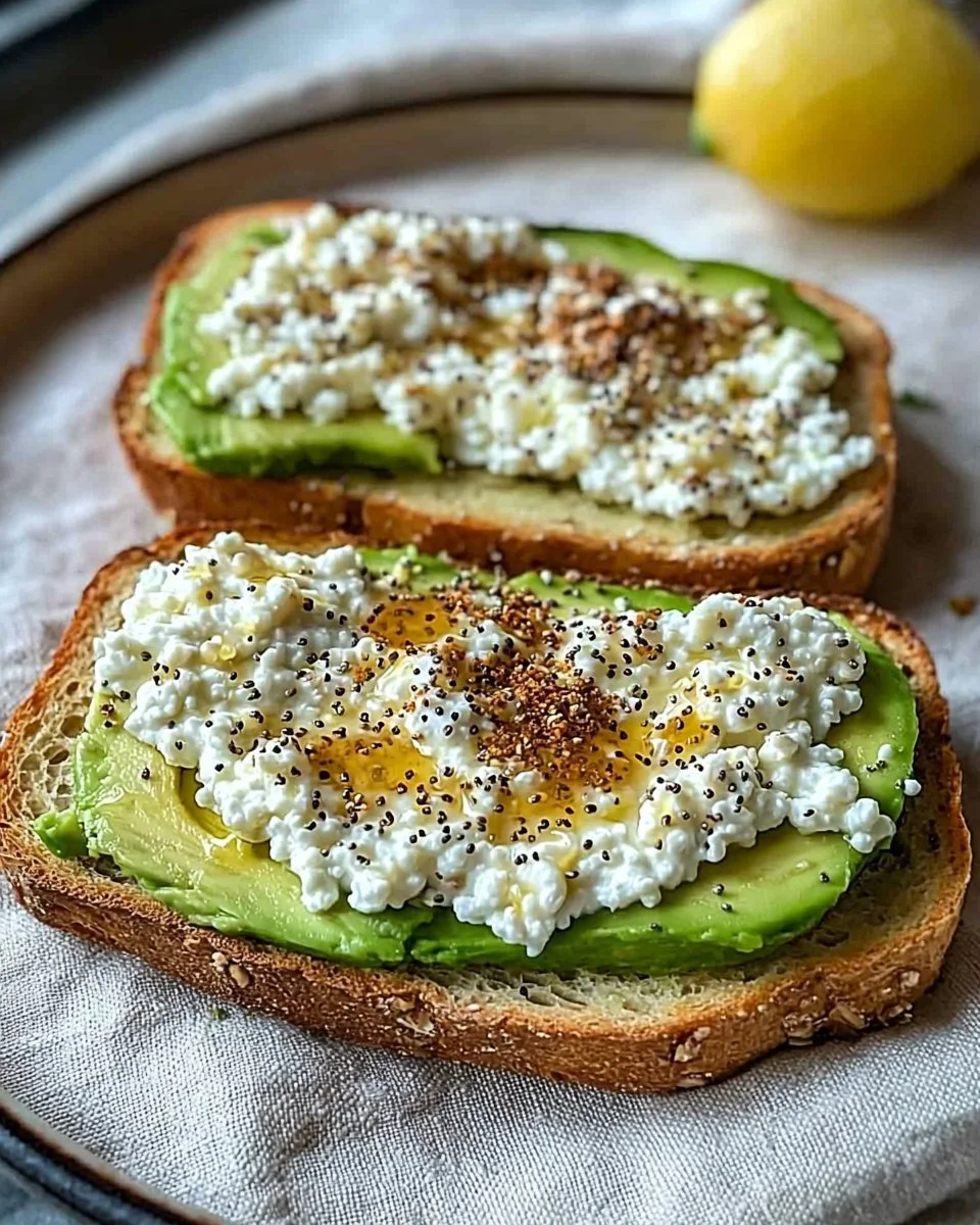 EASY Cottage Cheese Avocado Toast