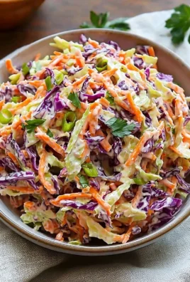 Delicious, flavor-packed coleslaw served in a bowl with a colorful assortment of vegetables.