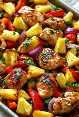 Hawaiian Chicken Sheet Pan with vibrant vegetables ready to serve