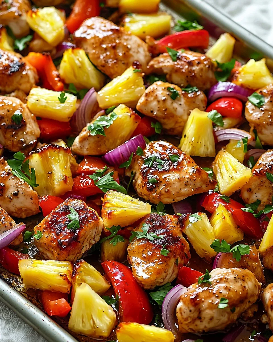 Hawaiian Chicken Sheet Pan