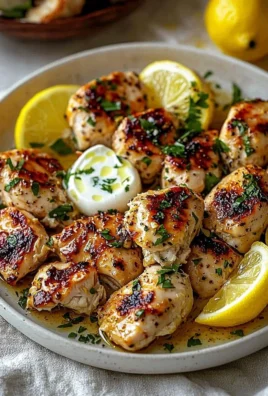 Delicious Lebanese Lemon Garlic Chicken served with herbs and spices