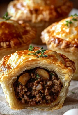 Muffin tin meat pies baked to perfection, showcasing flaky crust and savory fillings.